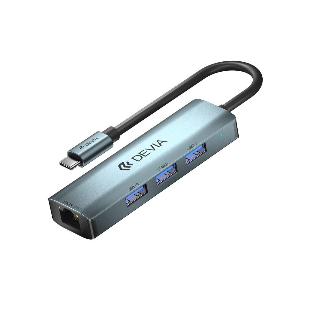 Devia USB-C/4xUSB3.0, 0.1 m cena un informācija | Kabeļi un vadi | 220.lv
