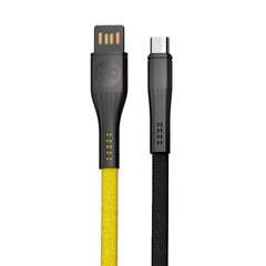 Forever Core Extreme cable USB - microUSB 1,0 m 3A black-yellow цена и информация | Кабели и провода | 220.lv