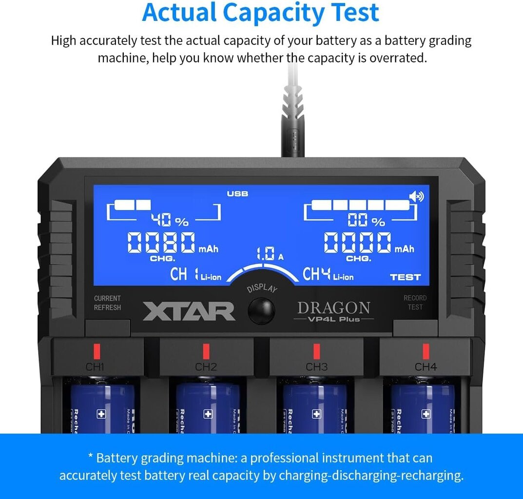 Akumulatora lādētājs Xtar VP4L Plus Dragon цена и информация | Akumulatori, lādētāji un piederumi | 220.lv