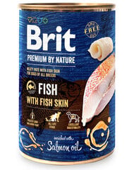 Brit Premium by Nature с рыбьей кожей, 400 г цена и информация | Консервы для собак | 220.lv