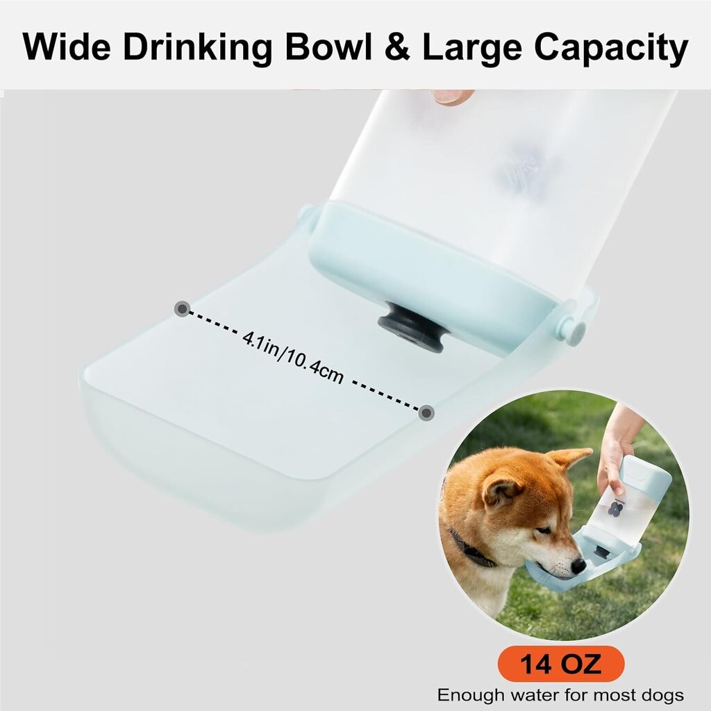 Pārnēsājama ūdens pudele suņiem 4in1, zila cena un informācija | Bļodas, kastes pārtikas | 220.lv