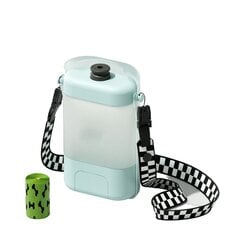 Переносная бутылка для воды для собак 4in1, синяя цена и информация | Миски, ящики для корма | 220.lv