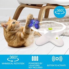 Elektroniskā kaķu rotaļlieta Butterfly cena un informācija | Rotaļlietas kaķiem | 220.lv
