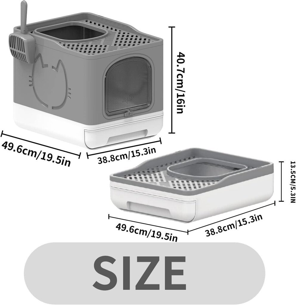 Kaķu pakaišu kastīte cena un informācija | Kaķu tualetes | 220.lv