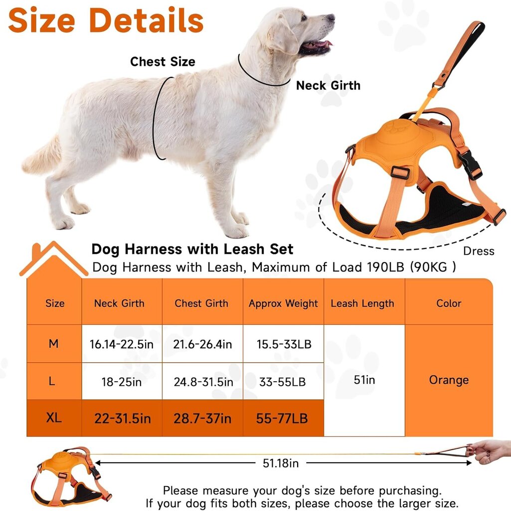 Regulējama suņu siksna un pavada, XL cena un informācija | Apkakles, siksnas suņiem | 220.lv
