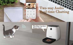 Автоматическая кормушка для котов/собак + APP контроль цена и информация | Миски, ящики для корма | 220.lv