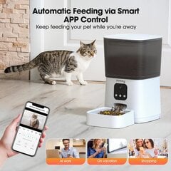 Автоматическая кормушка для котов/собак + APP контроль цена и информация | Миски, ящики для корма | 220.lv