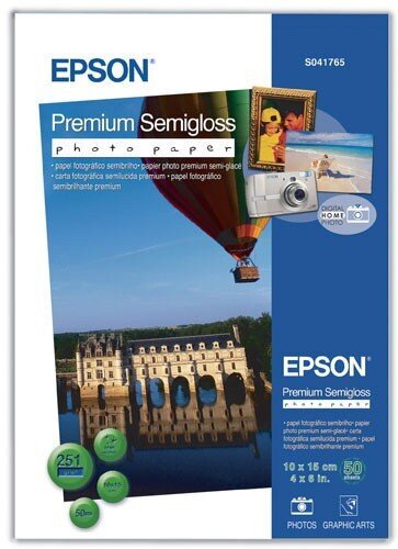 Epson fotopapīrs 10x15 Premium Semigloss 251g 50 lapas cena un informācija | Citi piederumi fotokamerām | 220.lv