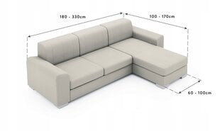 Ga.i.Co pārvalks dīvānam ar kreiso pufu Superior 180 - 330 cm цена и информация | Чехлы для мебели | 220.lv