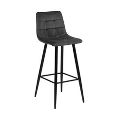 Комплект из 2 барных стульев CHILLI, коричнево-серый бархат цена и информация | Стулья для кухни и столовой | 220.lv