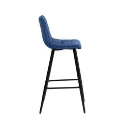 Комплект из 2 барных стульев CHILLI, темно-синий бархат цена и информация | Стулья для кухни и столовой | 220.lv