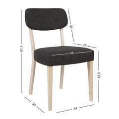 Комплект из 2 стульев ADORA 49x50xH85,5см цена и информация | Стулья для кухни и столовой | 220.lv