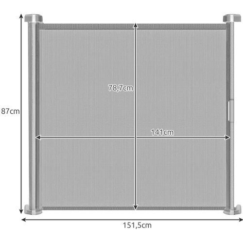 Drošības vārti Ruhhy 22940, 151,5x87 cm, Grey cena un informācija | Kopšanas līdzekļi dzīvniekiem | 220.lv