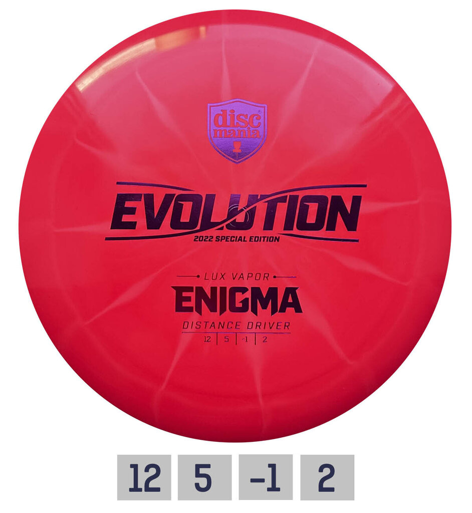 Disku golfa disks Distance Driver Lux Vapor Enigma Evolution, rozā cena un informācija | Disku golfs | 220.lv