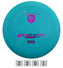 Disku golfa disks Putter D-LINE P2 Flex 1, zils cena un informācija | Disku golfs | 220.lv