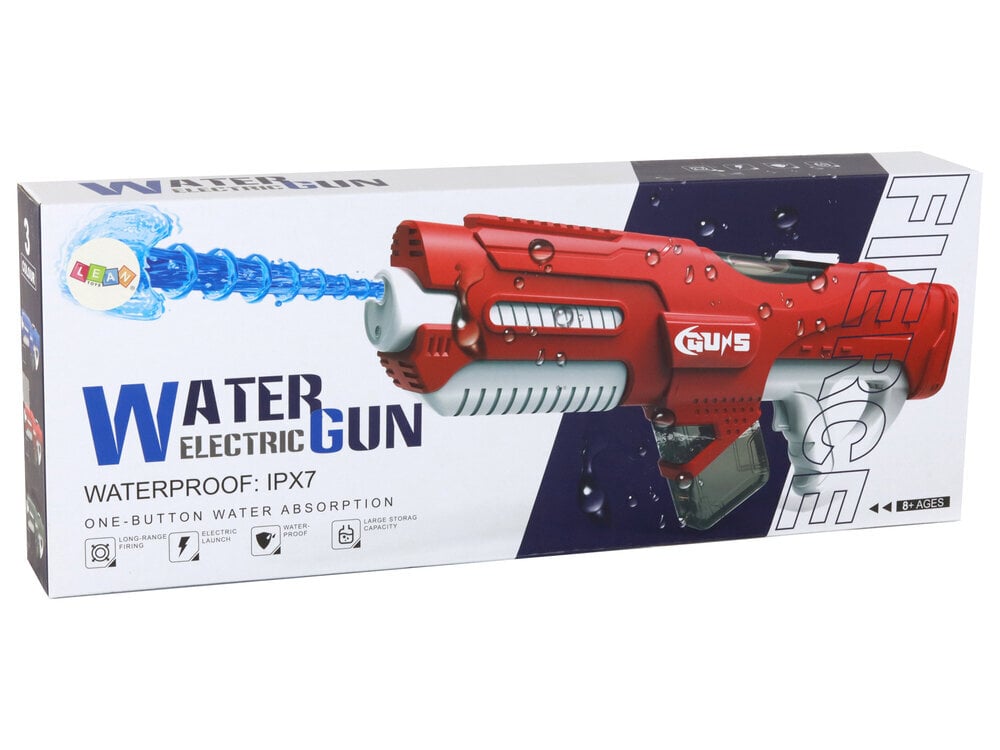 Ūdens pistole Lean Toys, sarkana, 750 ml cena un informācija | Ūdens, smilšu un pludmales rotaļlietas | 220.lv