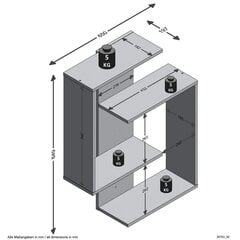 Plaukts Bigbuy Home Kretos, 65x85x20 cm, brūns cena un informācija | Plaukti | 220.lv