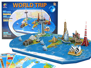 3D puzle Pasaules karte, 136 d. cena un informācija | Puzles, 3D puzles | 220.lv