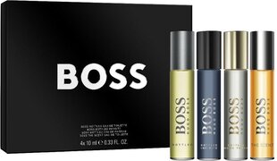 Miniatūru komplekts Hugo Boss Miniatures Set vīriešiem: Bottled EDT 10 ml + Bottled Infinite EDP 10 ml + Bottled EDP 10 ml + The Scent EDT 10 ml цена и информация | Мужские духи | 220.lv