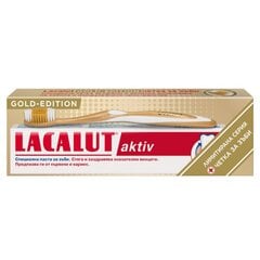 LACALUT Gold Edition Aktiv zobu pasta 75ml + zobi birste цена и информация | Зубные щетки, пасты | 220.lv