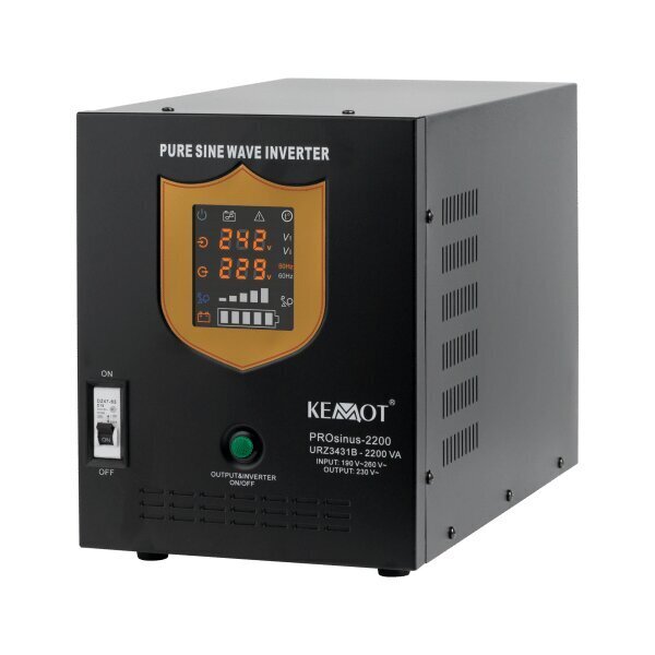 Kemot PROsinus 12V 230V 2200VA/1600W цена и информация | UPS- Nepārtrauktās barošanas bloki | 220.lv