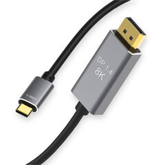 Reagle USB-C/DisplayPort, 1.8 m cena un informācija | Kabeļi un vadi | 220.lv