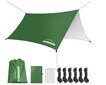 Daudzfunkcionāla pārnēsājama kempinga telts Overmont Brezents, zaļa cena un informācija | Teltis | 220.lv