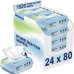 детские салфетки - nicekids purewater, 24x80 шт. цена и информация | Косметика для мам и детей | 220.lv
