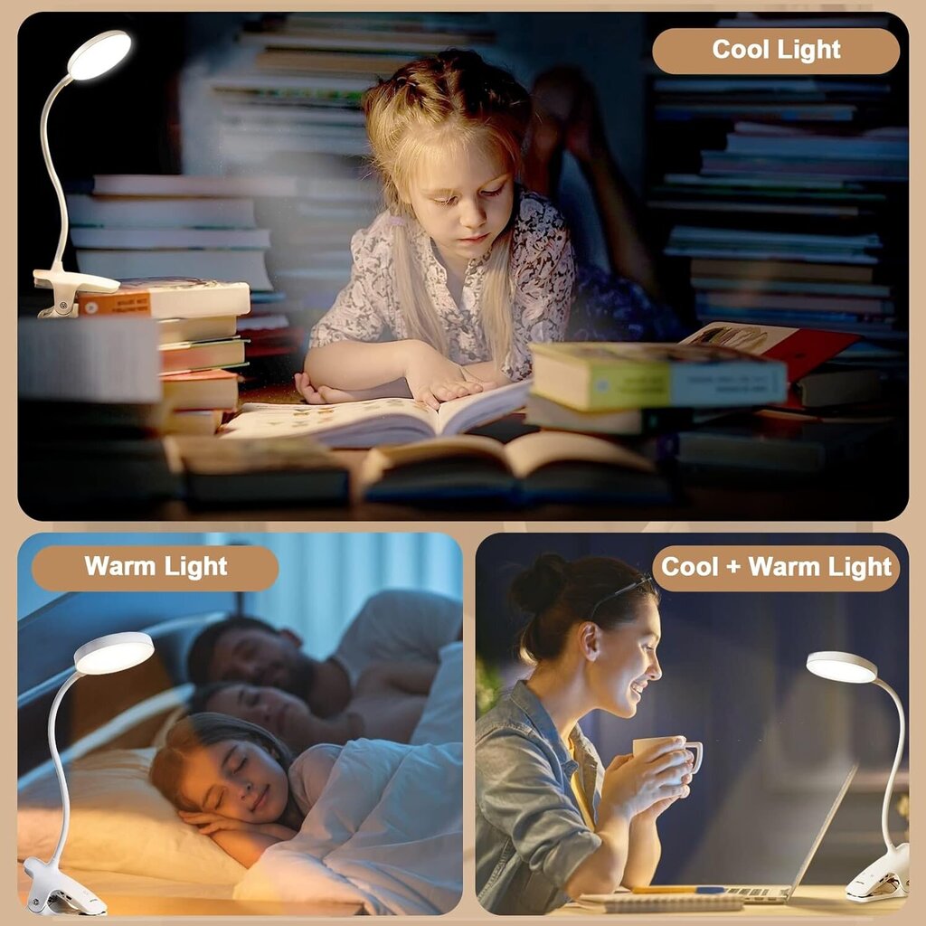 Lenudar elastīga lasīšanas lampa USB LED cena un informācija | Sienas lampas | 220.lv