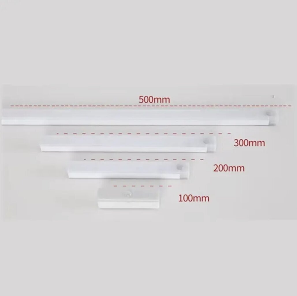 Bezvadu LED lampa ar kustības sensoru, 30 cm cena un informācija | Iebūvējamās lampas, LED paneļi | 220.lv