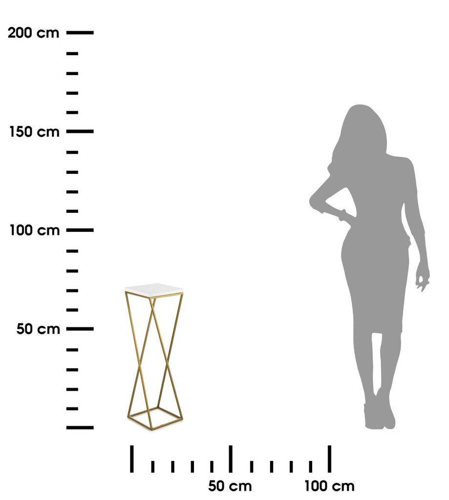 Puķu statīvs Loft, zeltains, 70 cm cena un informācija | Ziedu statīvi, puķu podu turētāji | 220.lv