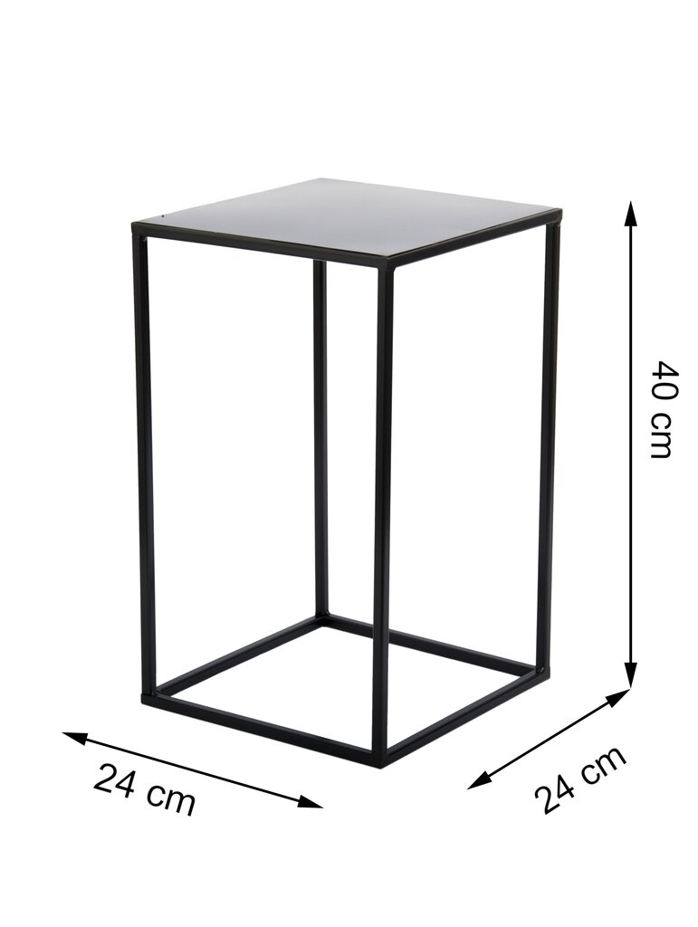 Puķu statīvs Loft, melns, 40 cm cena un informācija | Ziedu statīvi, puķu podu turētāji | 220.lv