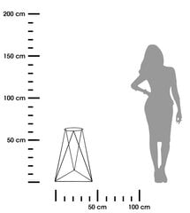 Puķu statīvs, melns, 60 cm cena un informācija | Ziedu statīvi, puķu podu turētāji | 220.lv