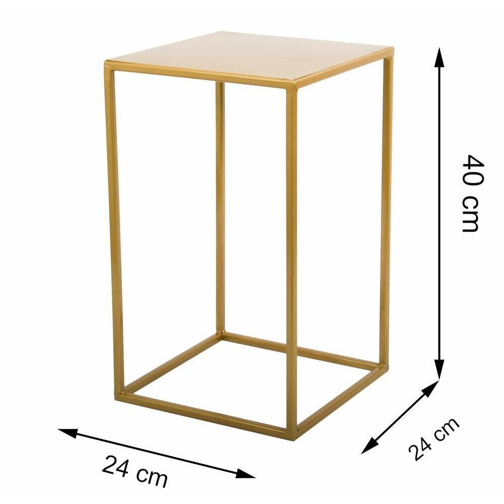 Puķu statīvs, zeltains, 40 cm cena un informācija | Ziedu statīvi, puķu podu turētāji | 220.lv