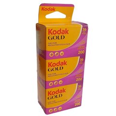 Kodak пленка Gold 200/36x3 цена и информация | Прочие аксессуары для фотокамер | 220.lv