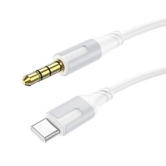 Аудиокабель Borofone BL19 USB-C to 3.5mm белый цена и информация | Адаптеры и USB разветвители | 220.lv