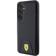 FerrariFEHCS24MN3PUK S24+ S926 czarny|black hardcase Carbon Stitched Bottom цена и информация | Чехлы для телефонов | 220.lv