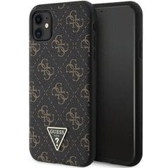 Guess GUHCN61PG4GPK iPhone 11 | Xr 6,1" czarny|black hardcase 4G Triangle Metal Logo цена и информация | Чехлы для телефонов | 220.lv