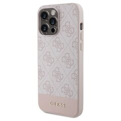 Guess GUHCP14LG4GLPI iPhone 14 Pro 6,1" różowy|pink hard case 4G Stripe Collection цена и информация | Чехлы для телефонов | 220.lv