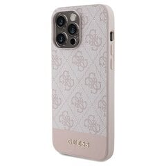 Guess GUHCP14XG4GLPI iPhone 14 Pro Max 6,7" różowy|pink hard case 4G Stripe Collection цена и информация | Чехлы для телефонов | 220.lv