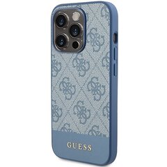Guess GUHCP15LG4GLBL iPhone 15 Pro 6.1" niebieski|blue hardcase 4G Stripe Collection цена и информация | Чехлы для телефонов | 220.lv
