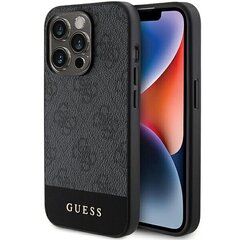 Guess GUHCP15LG4GLGR iPhone 15 Pro 6.1" szary|grey hardcase 4G Stripe Collection цена и информация | Чехлы для телефонов | 220.lv