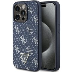 Guess GUHCP15LPG4GPB iPhone 15 Pro 6.1" niebieski|blue hardcase 4G Triangle Metal Logo цена и информация | Чехлы для телефонов | 220.lv