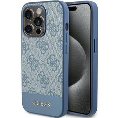 Guess GUHCP15XG4GLBL iPhone 15 Pro Max 6.7" niebieski|blue hardcase 4G Stripe Collection цена и информация | Чехлы для телефонов | 220.lv