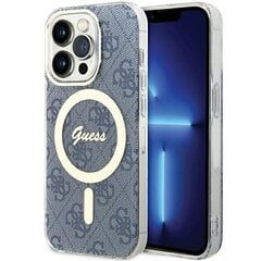 Guess GUHMP15LH4STB iPhone 15 Pro 6.1" niebieski|blue hardcase IML 4G MagSafe цена и информация | Чехлы для телефонов | 220.lv