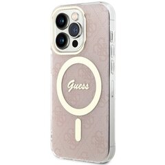 Guess GUHMP15LH4STP iPhone 15 Pro 6.1" rózowy|pink hardcase IML 4G MagSafe цена и информация | Чехлы для телефонов | 220.lv