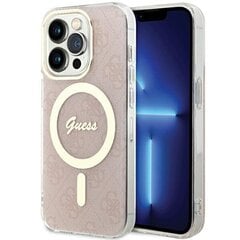 Guess GUHMP15LH4STP iPhone 15 Pro 6.1" rózowy|pink hardcase IML 4G MagSafe цена и информация | Чехлы для телефонов | 220.lv