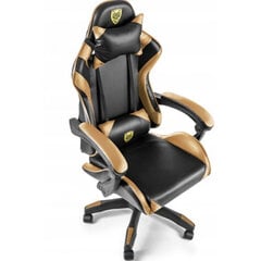 Spēļu krēsls ADGO-GO, melns/zelts цена и информация | Офисные кресла | 220.lv