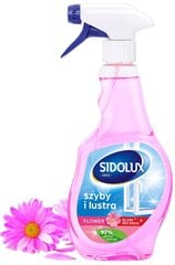 Sidolux logu tīrīšanas līdzeklis Crystal Flower, 500 ml cena un informācija | Tīrīšanas līdzekļi | 220.lv