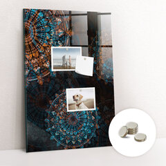 Magnētiskais dēlis Dekoratīvā Mandala, 60x120 cm cena un informācija | Kancelejas preces | 220.lv